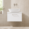 [BFLE122W] Bramshall Contemporary 1 Soft Close Drawer Wall Hung Vanity Worktop Unit, Choice of Size/Colour - Silo