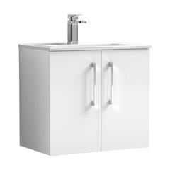 [BFLE123B] Bramshall Contemporary 2 Door Wall Hung Vanity Basin Unit, Choice of Size, Colour and Basin - Cutout