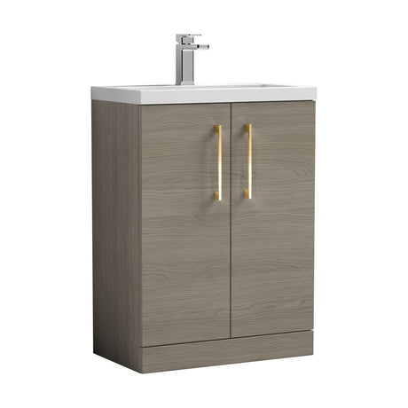 [BFLE123EH017] Bramshall Floor Standing Cloakroom Vanity Basin Unit with Choice of Finish, Handle Finish and Size - Cutout