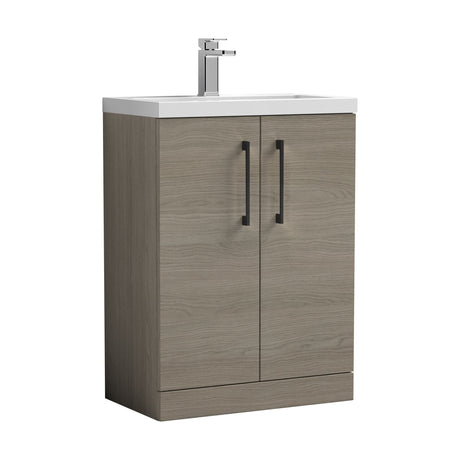 [BFLE123EH018] Bramshall Floor Standing Cloakroom Vanity Basin Unit with Choice of Finish, Handle Finish and Size - Cutout