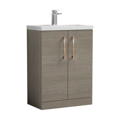 [BFLE123EH019] Bramshall Floor Standing Cloakroom Vanity Basin Unit with Choice of Finish, Handle Finish and Size - Cutout