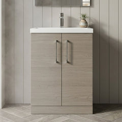 [BFLE123E] Bramshall Floor Standing Cloakroom Vanity Basin Unit with Choice of Finish, Handle Finish and Size - Silo