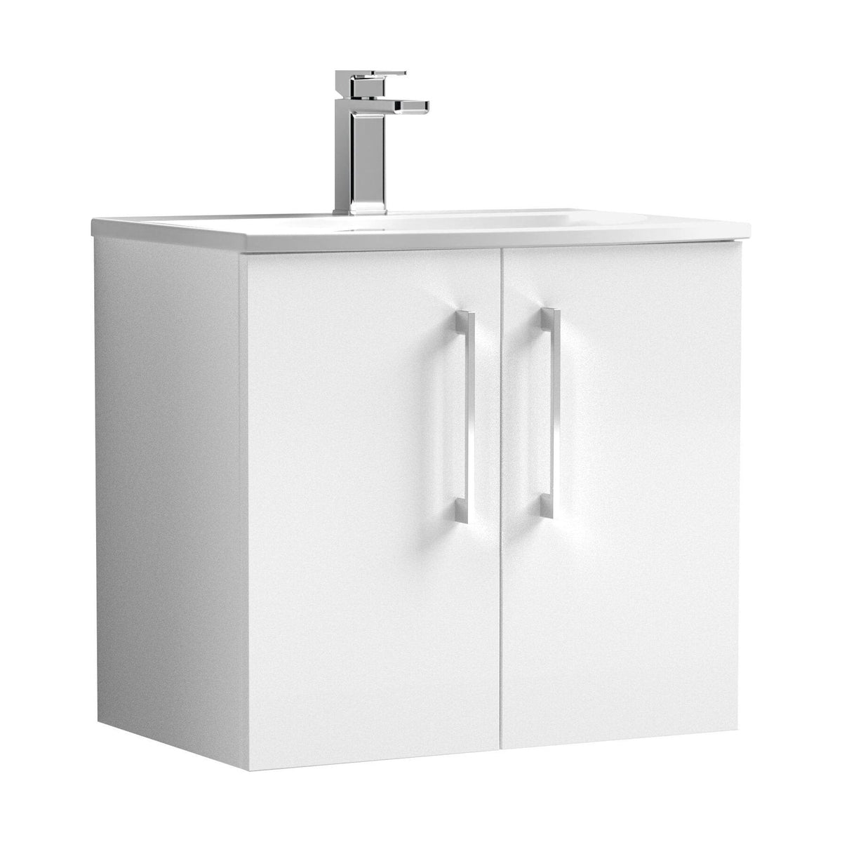 [BFLE123G] Bramshall Contemporary 2 Door Wall Hung Vanity Basin Unit, Choice of Size, Colour and Basin - Cutout