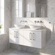 [BFLE123W2] Bramshall Contemporary 4 Door Wall Hung Vanity Unit with Worktop, 1200mm, Choice of Colour - Silo