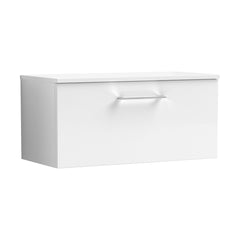 [BFLE125W] Bramshall Contemporary 1 Soft Close Drawer Wall Hung Vanity Worktop Unit, Choice of Size/Colour - Cutout