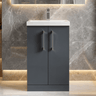 [BFLE1401A] Contemporary Floor Standing Vanity Unit with Mid-Edge Basin, Choice of Size - Silo