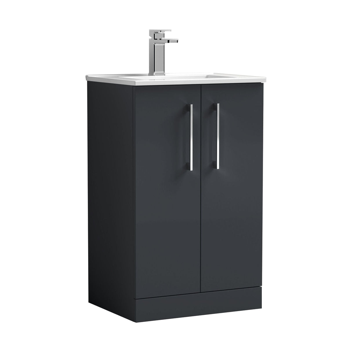 [BFLE1401B] Bramshall Contemporary 2 Soft Close Doors Floor Standing Vanity Basin Unit, Choice of Size/Basin Type/Colour - Cutout