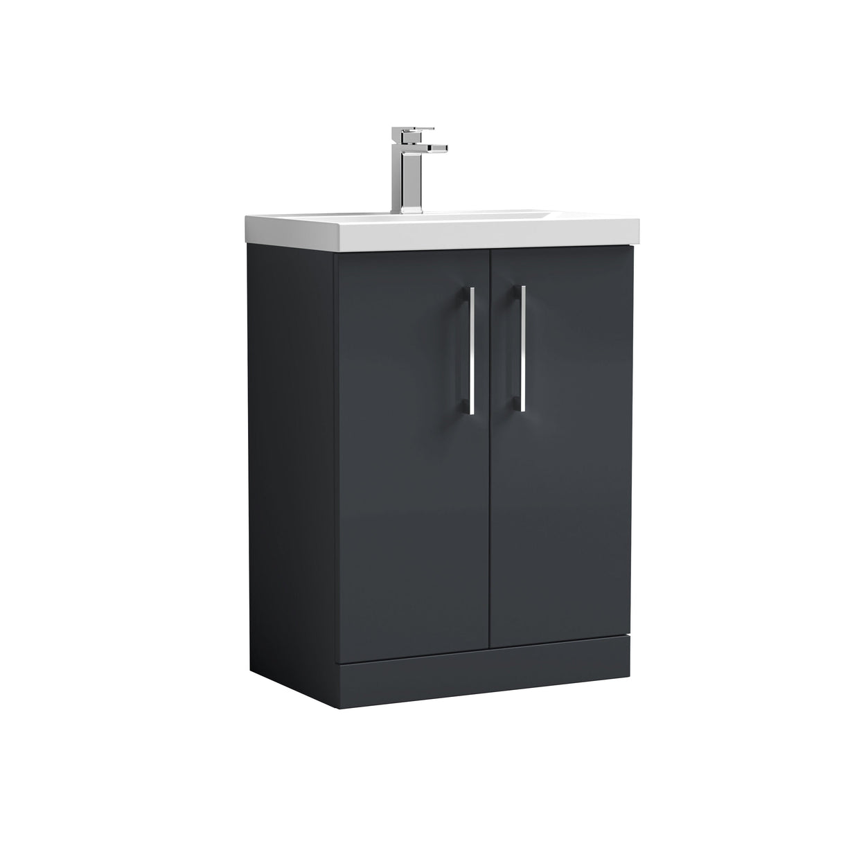 [BFLE1403A] Contemporary Floor Standing Vanity Unit with Mid-Edge Basin, Choice of Size - Cutout