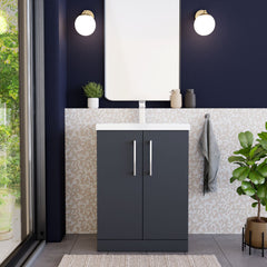 [BFLE1403A] Contemporary Floor Standing Vanity Unit with Mid-Edge Basin, Choice of Size - Lifestyle 1