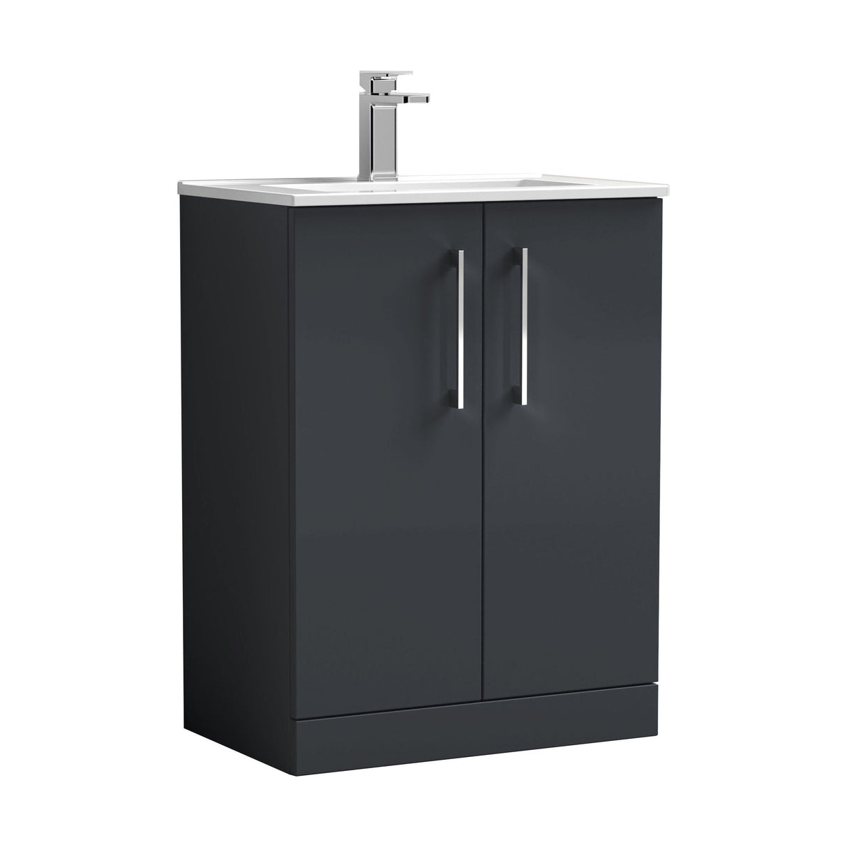 [BFLE1403B] Bramshall Contemporary 2 Soft Close Doors Floor Standing Vanity Basin Unit, Choice of Size/Basin Type/Colour - Cutout