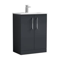 [BFLE1403B] Bramshall Contemporary 2 Soft Close Doors Floor Standing Vanity Basin Unit, Choice of Size/Basin Type/Colour - Cutout