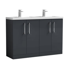 [BFLE1403C2] Bramshall Floor Standing 4 Door Vanity Basin Unit - Choice of Colour and Basin Type - Cutout