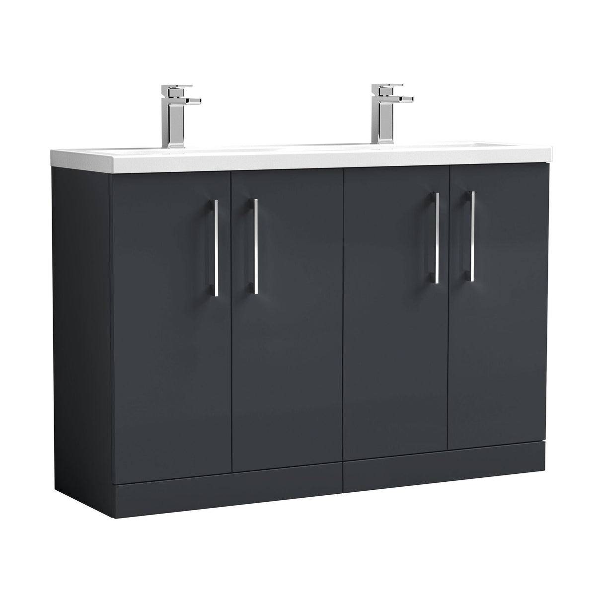 [BFLE1403F2] Bramshall Floor Standing 4 Door Vanity Basin Unit - Choice of Colour and Basin Type - Cutout