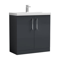 [BFLE1405D] Bramshall Contemporary 2 Soft Close Doors Floor Standing Vanity Basin Unit, Choice of Size/Basin Type/Colour - Cutout
