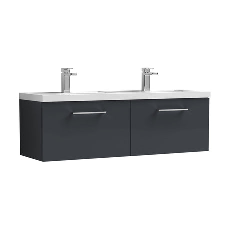 [BFLE1422C2] Bramshall Wall Hung 2 Drawer Vanity Basin Unit - 1200mm - Choice of Colour and Basin Type - Cutout