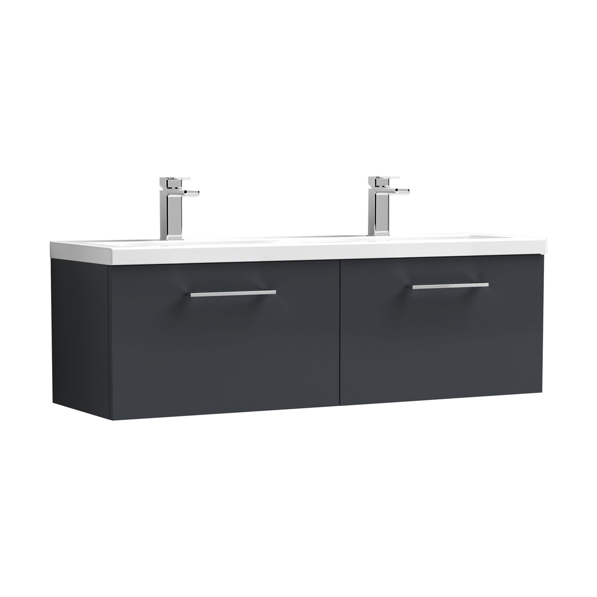 [BFLE1422F2] Bramshall Wall Hung 2 Drawer Vanity Basin Unit - 1200mm - Choice of Colour and Basin Type - Cutout