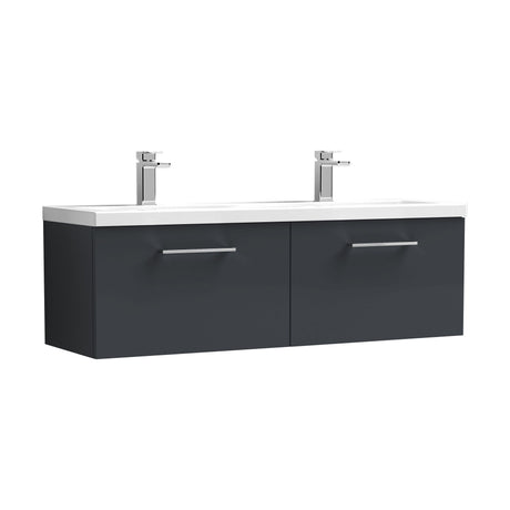 [BFLE1422F2] Bramshall Wall Hung 2 Drawer Vanity Basin Unit - 1200mm - Choice of Colour and Basin Type - Cutout
