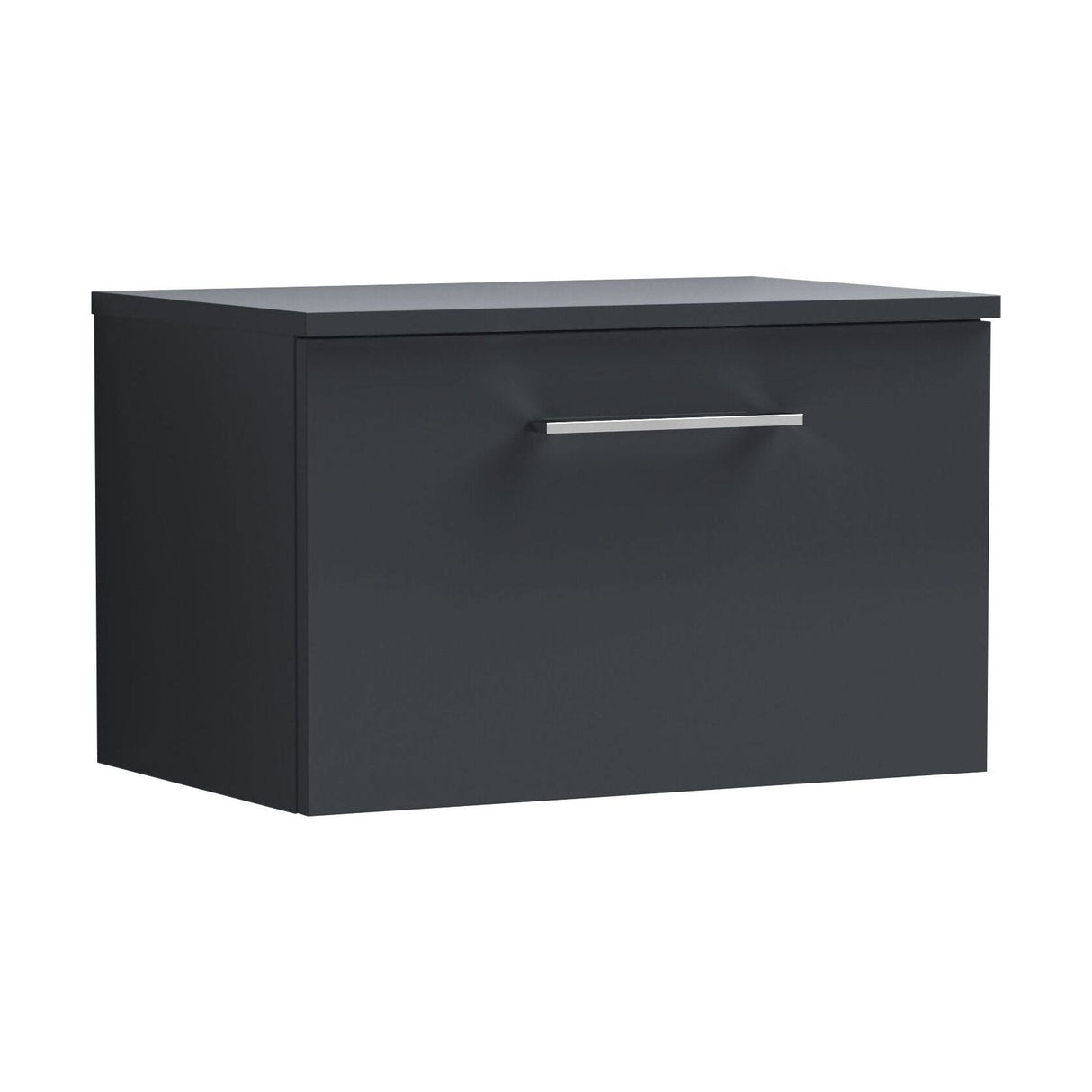 [BFLE1422W] Bramshall Contemporary 1 Soft Close Drawer Wall Hung Vanity Worktop Unit, Choice of Size/Colour - Cutout