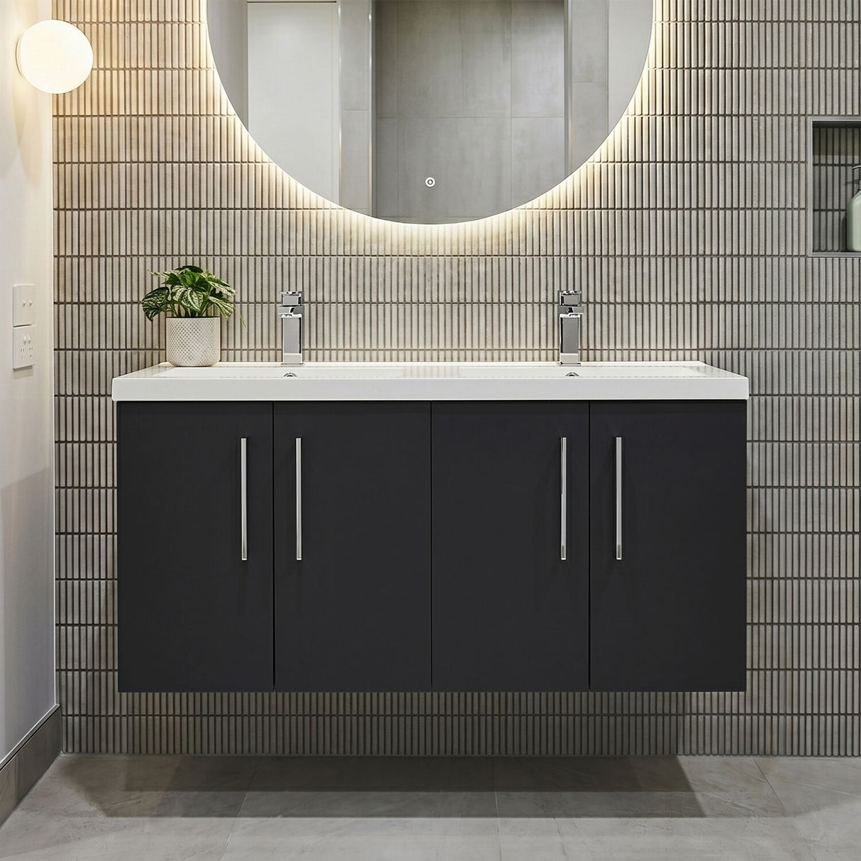[BFLE1423C2] Bramshall 4 Door Vanity Basin Unit - 1200mm - Choice of Basin and Colour - Silo