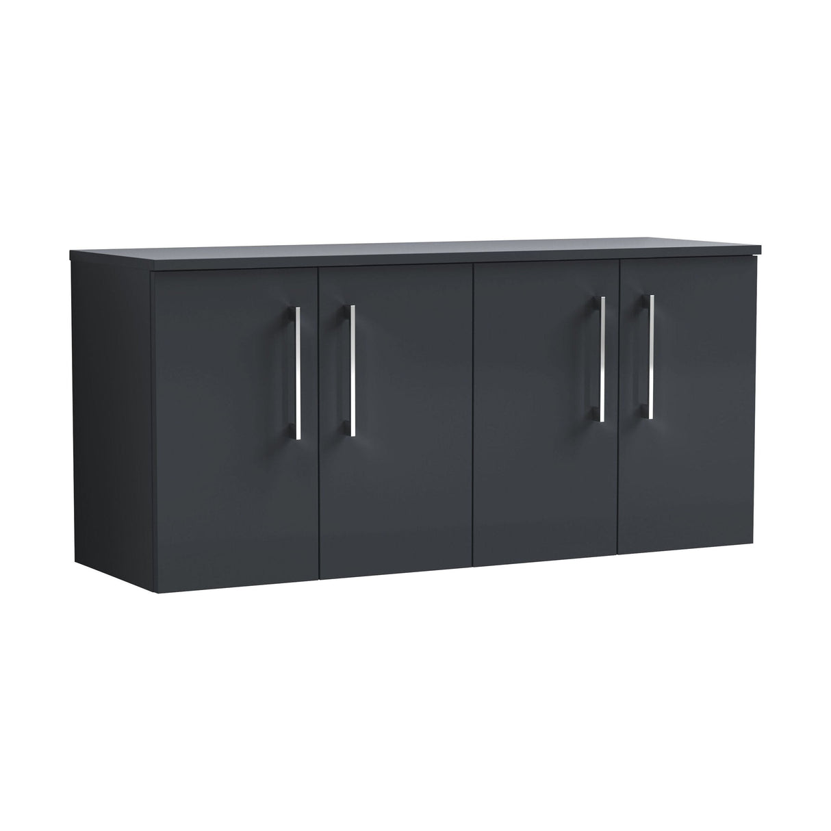 [BFLE1423W2] Bramshall Contemporary 4 Door Wall Hung Vanity Unit with Worktop, 1200mm, Choice of Colour - Cutout