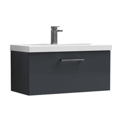 [BFLE1425AH716] Bramshall Wall Hung 1 Drawer Vanity Unit with Mid-Edge Ceramic Basin - Choice of Colour, Handle Finish and Size - Cutout
