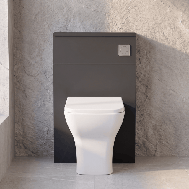 [BFLE1441] Bramshall 500mm Floor-Standing Contemporary Compact WC Toilet Unit - Silo