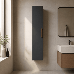 [BFLE1461H019] Bramshall 300mm Wall Hung 1 Door Tall Unit - Choice of Colour and Handle Finish - Lifestyle 1