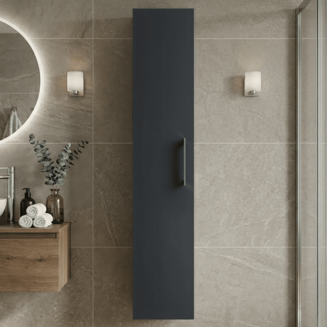 [BFLE1461H716] Bramshall 300mm Wall Hung 1 Door Tall Unit – Choice of Colour and Handle Finish - Silo