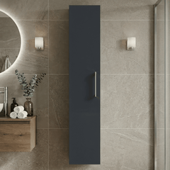 [BFLE1461] Bramshall 300mm Wall Hung 1 Door Tall Unit – Choice of Colour and Handle Finish - Silo
