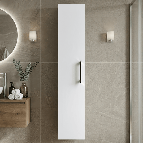 [BFLE161H018] Bramshall 300mm Wall Hung 1 Door Tall Unit – Choice of Colour and Handle Finish - Silo