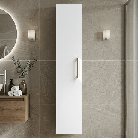 [BFLE161H019] Bramshall 300mm Wall Hung 1 Door Tall Unit – Choice of Colour and Handle Finish - Silo