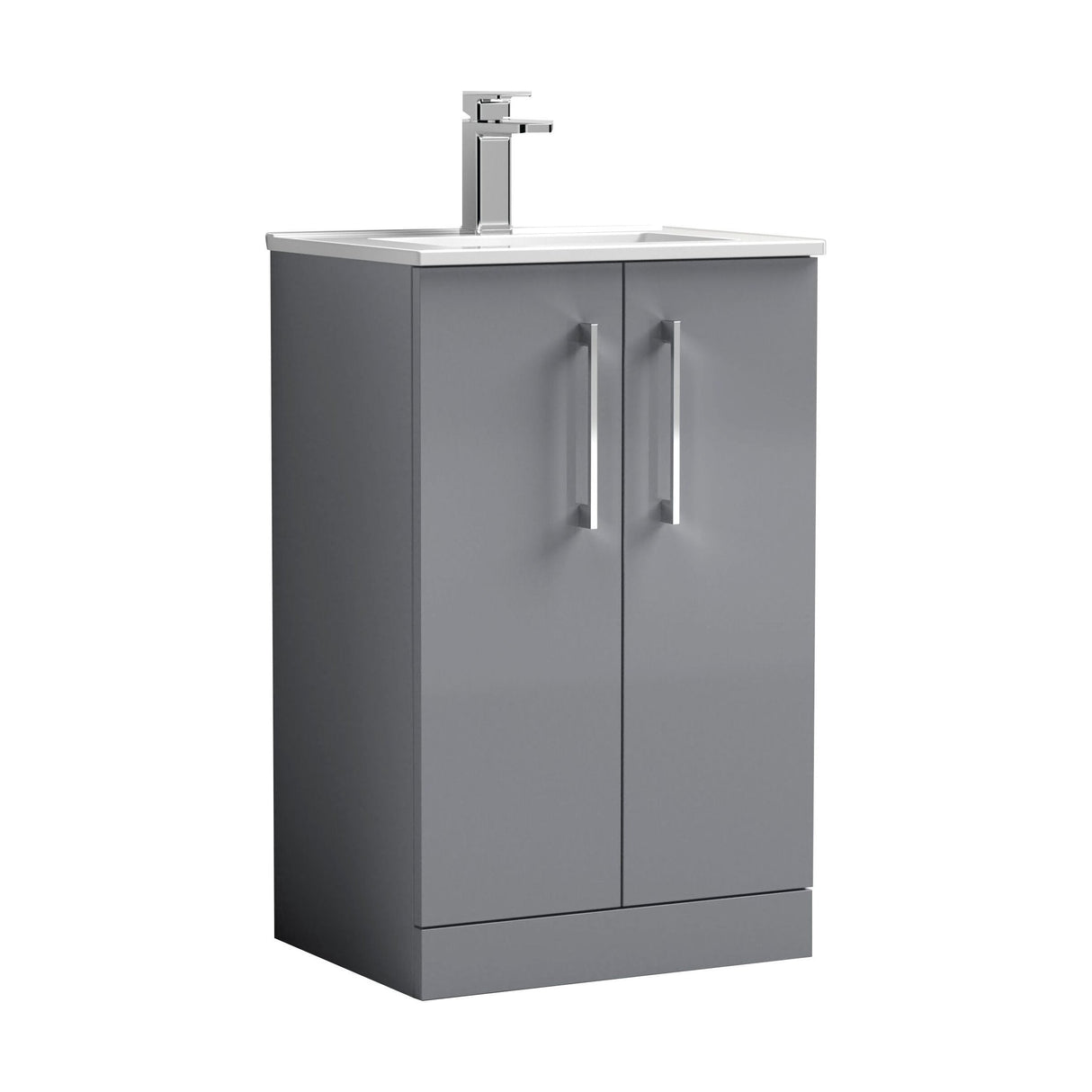 [BFLE2201B] Bramshall Contemporary 2 Soft Close Doors Floor Standing Vanity Basin Unit, Choice of Size/Basin Type/Colour - Cutout