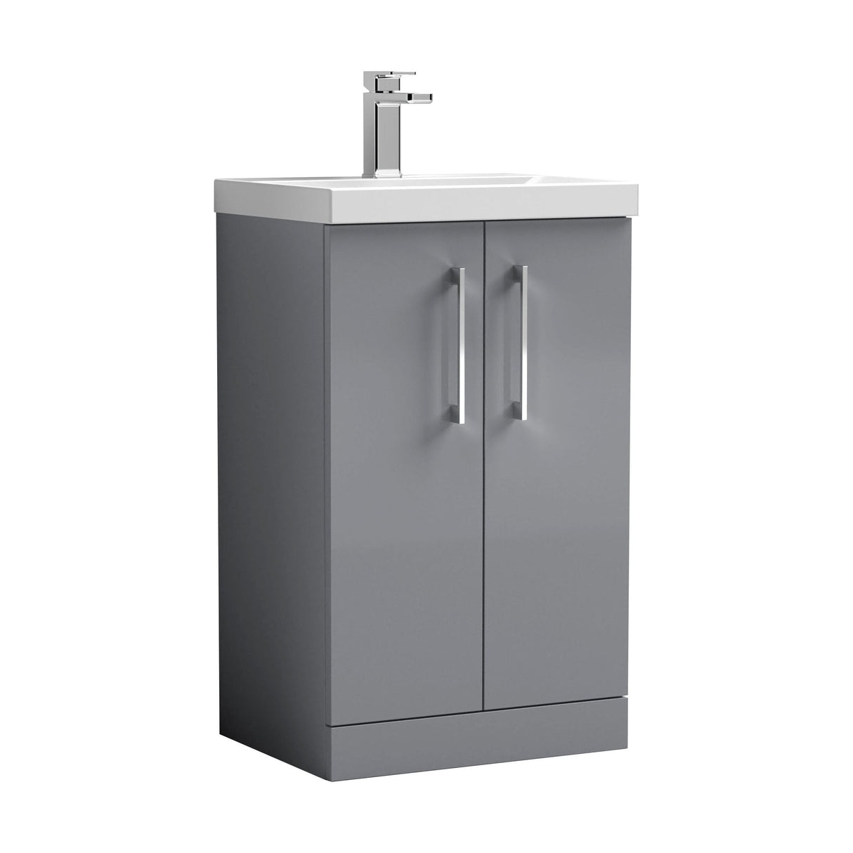 [BFLE2201D] Bramshall Contemporary 2 Soft Close Doors Floor Standing Vanity Basin Unit, Choice of Size/Basin Type/Colour - Cutout