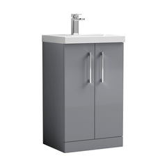 [BFLE2201D] Bramshall Contemporary 2 Soft Close Doors Floor Standing Vanity Basin Unit, Choice of Size/Basin Type/Colour - Cutout