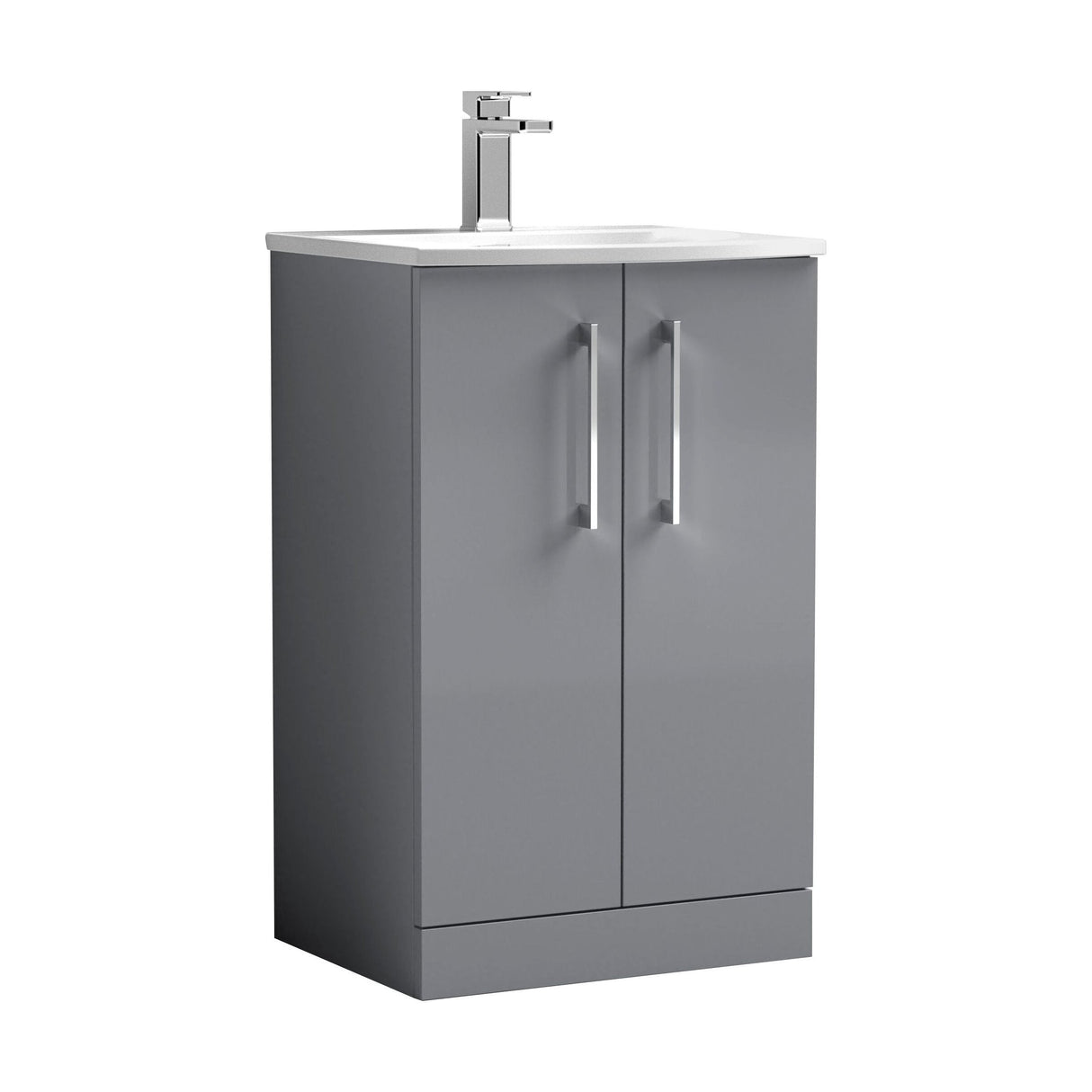 [BFLE2201G] Bramshall Contemporary 2 Soft Close Doors Floor Standing Vanity Basin Unit, Choice of Size/Basin Type/Colour - Cutout