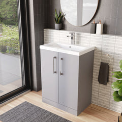 [BFLE2203A] Contemporary Floor Standing Vanity Unit with Mid-Edge Basin, Choice of Size - Lifestyle 3