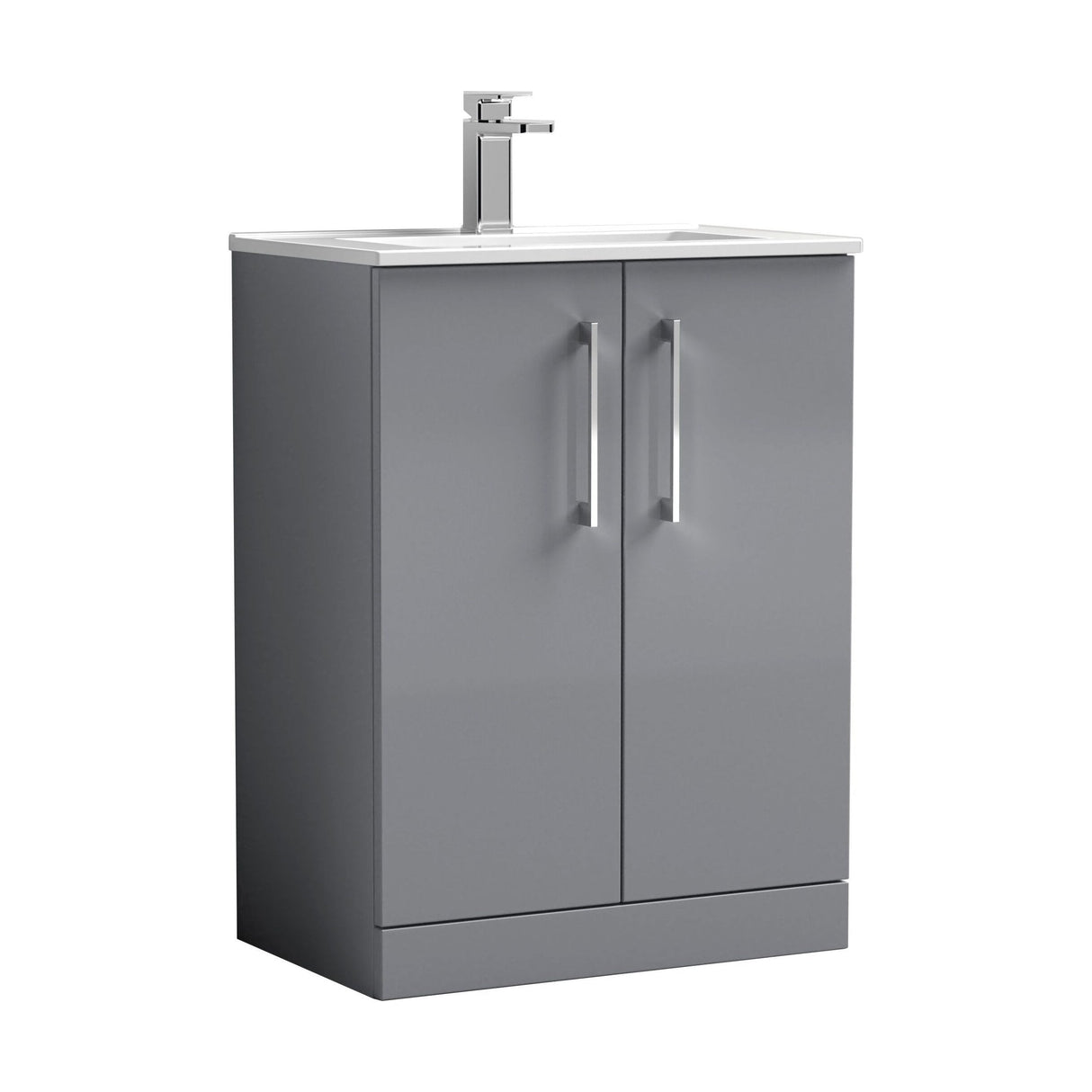 [BFLE2203B] Bramshall Contemporary 2 Soft Close Doors Floor Standing Vanity Basin Unit, Choice of Size/Basin Type/Colour - Cutout