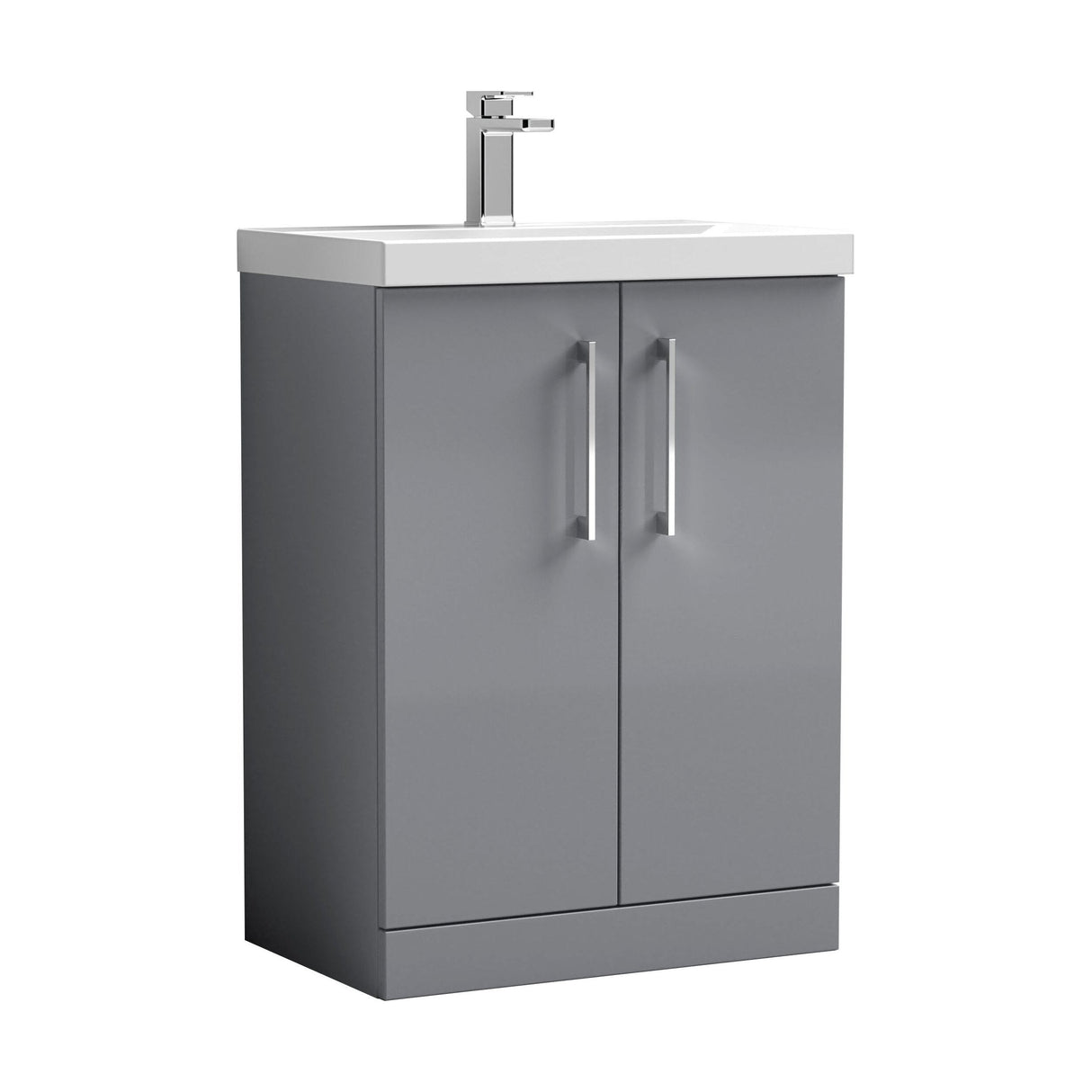 [BFLE2203D] Bramshall Contemporary 2 Soft Close Doors Floor Standing Vanity Basin Unit, Choice of Size/Basin Type/Colour - Cutout