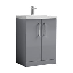 [BFLE2203D] Bramshall Contemporary 2 Soft Close Doors Floor Standing Vanity Basin Unit, Choice of Size/Basin Type/Colour - Cutout