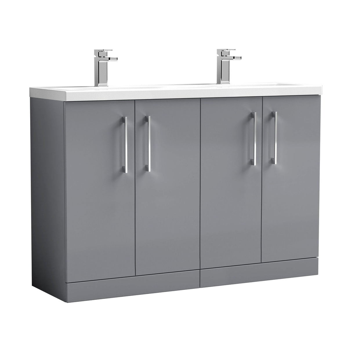 [BFLE2203F2] Bramshall Floor Standing 4 Door Vanity Basin Unit - Choice of Colour and Basin Type - Cutout