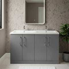 [BFLE2203F2] Bramshall Floor Standing 4 Door Vanity Basin Unit - Choice of Colour and Basin Type - Silo