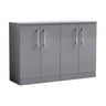 [BFLE2203W2] Bramshall Contemporary 4 Door Floor Standing Vanity Unit with Worktop, 1200mm, Choice of Colour - Cutout