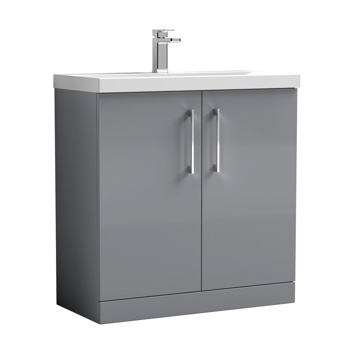[BFLE2205D] Bramshall Contemporary 2 Soft Close Doors Floor Standing Vanity Basin Unit, Choice of Size/Basin Type/Colour - Cutout