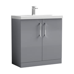 [BFLE2205D] Bramshall Contemporary 2 Soft Close Doors Floor Standing Vanity Basin Unit, Choice of Size/Basin Type/Colour - Cutout