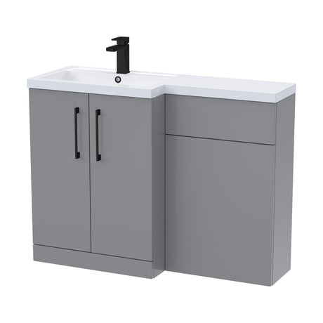 [BFLE2211LH018] Bramshall Combination Vanity Unit with Basin & WC, Left Hand, 1100mm x 390mm - Choice of Colour and Handle Finish - Cutout