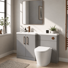 [BFLE2211LH1516] Bramshall Combination Vanity Unit with Basin & WC, Left Hand, 1100mm x 390mm - Choice of Colour and Handle Finish - Lifestyle 3