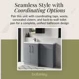 Bathroom Vanity Unit with Basin & WC Unit, Left Hand, 1100mm x 390mm - Choice of Colour