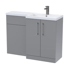 [BFLE2211RH716] Bramshall Combination Vanity Unit with Basin & WC, Right Hand, 1100mm x 390mm - Choice of Colour and Handle Finish - Cutout