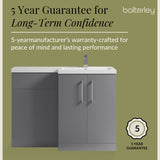 Bathroom Vanity Unit with Basin & WC, Right Hand, 1100mm x 390mm - Choice of Colour