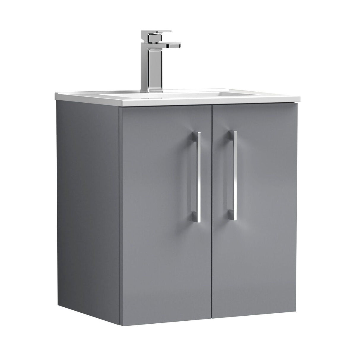 [BFLE2221B] Bramshall Contemporary 2 Door Wall Hung Vanity Basin Unit, Choice of Size, Colour and Basin - Cutout